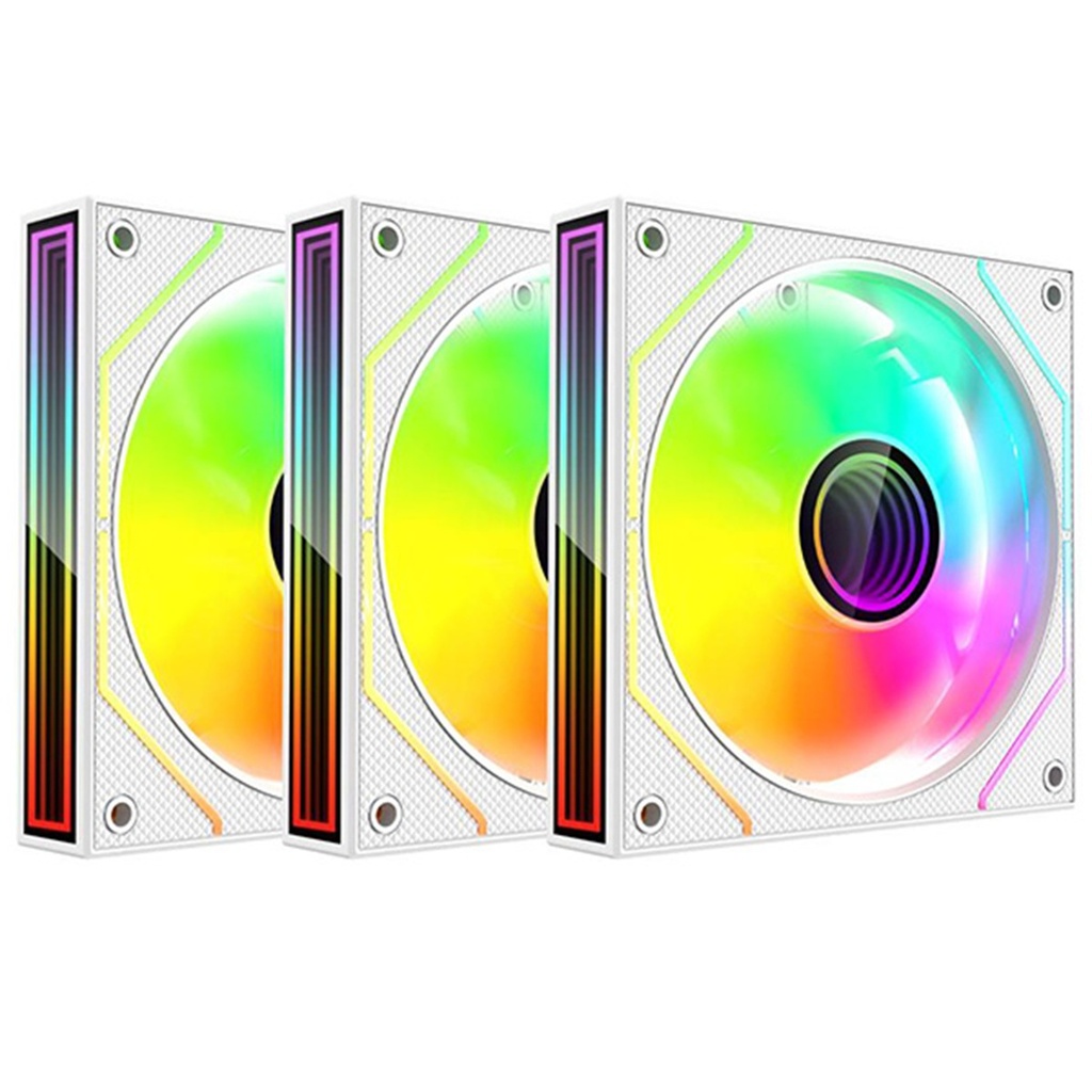 Kit Gamer 3 Ventiladores Xzeal XZ1115 ARGB 25dB 1200RPM 120mm