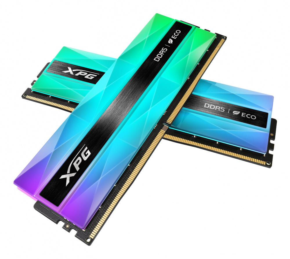 Kit de memoria ram adata xpg lancer neon rgb, 48 gb (2x24gb), ddr5, 8000 mhz, cl40, negro/neon