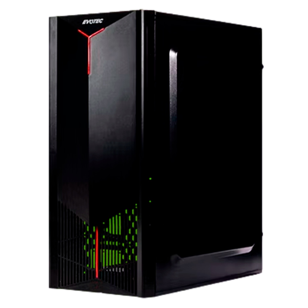 Gabinete Evotec Kyoto EV-1025, Mini-Tower, ATX/Micro-ATX/Mini-ITX, USB 2.0, con Fuente de 500W, sin Ventiladores Instalados, Negro