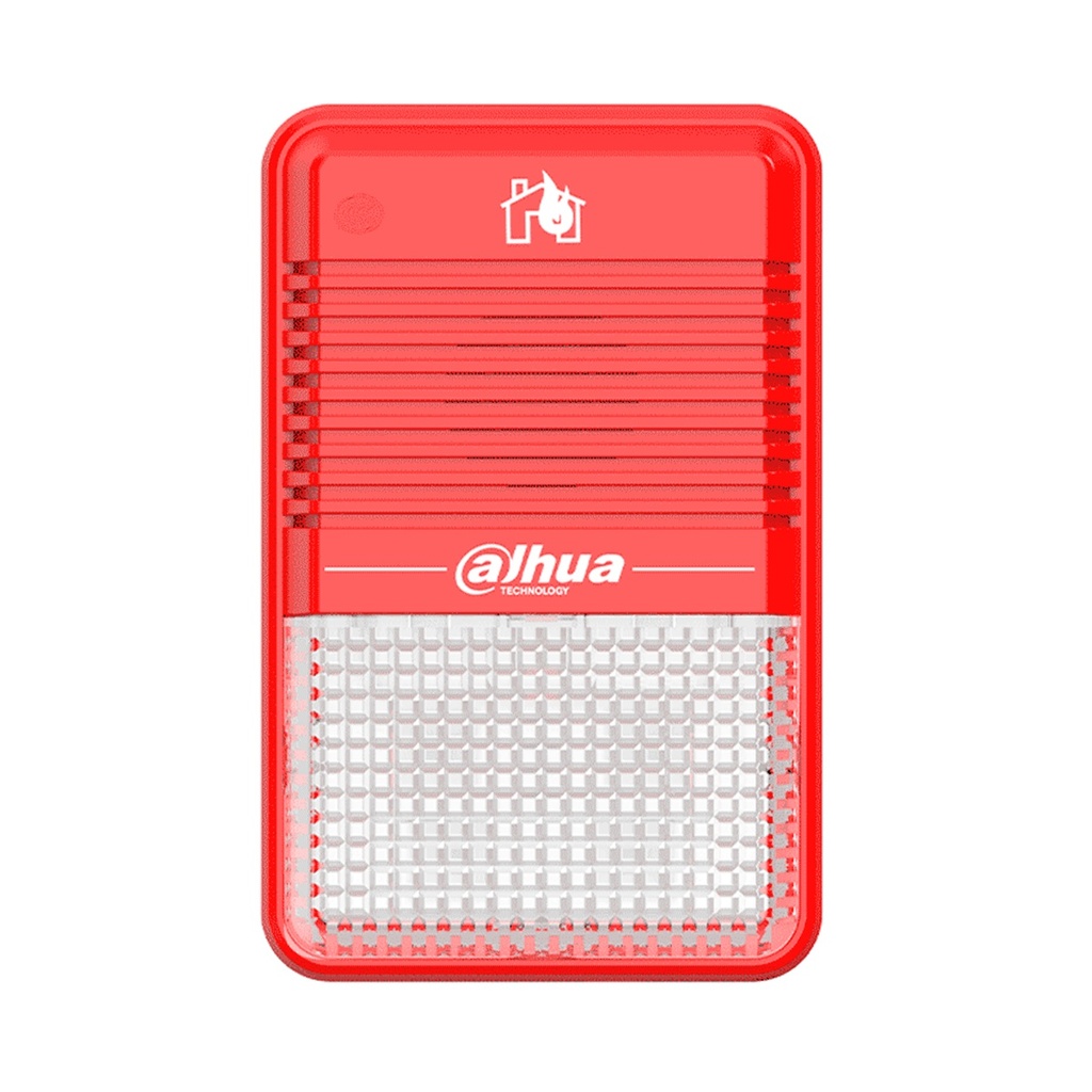 Estrobo Sirena Convencional Dahua DHI-HY-C151 75 dB(A) a 3 m Cumple con Norma: EN54-3:2014 EN54-23:2010  2 Hilos