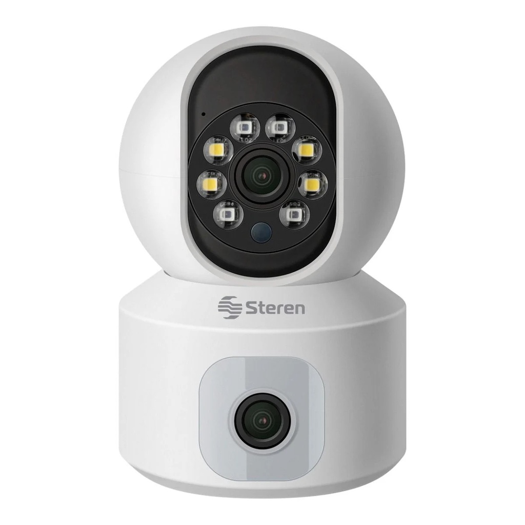 Cámara CCTV STEREN Doble Lente 2MP/VGA 92° WiFi con Detección de Movimiento