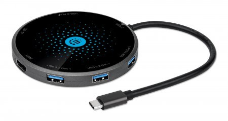 Hub USB Manhattan USB C 1xUSB 3.0 1xHDMI