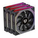 Kit 3 Ventiladores Balam Rush EOLOX LINK EXL95 Legend Series ARGB 120mm 800-1800 RPM 47.2 CFM