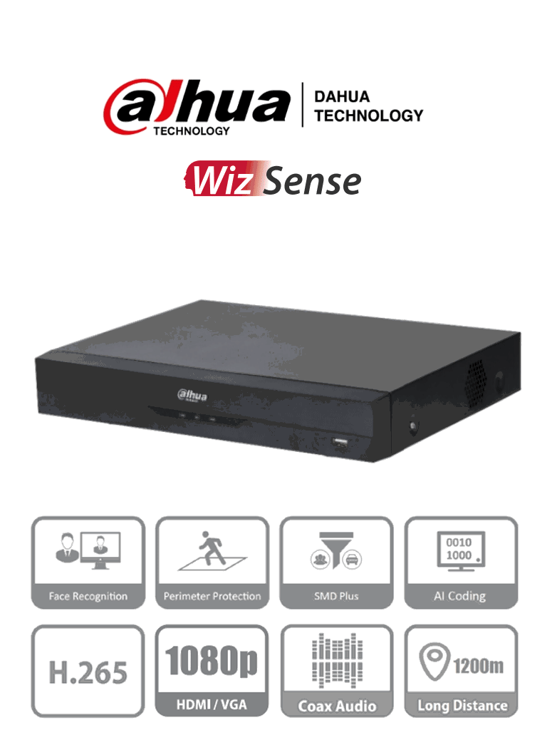 Xvr dahua 8 canales 5mp lite  dahua technology dh-xvr5108he-i3 - 8