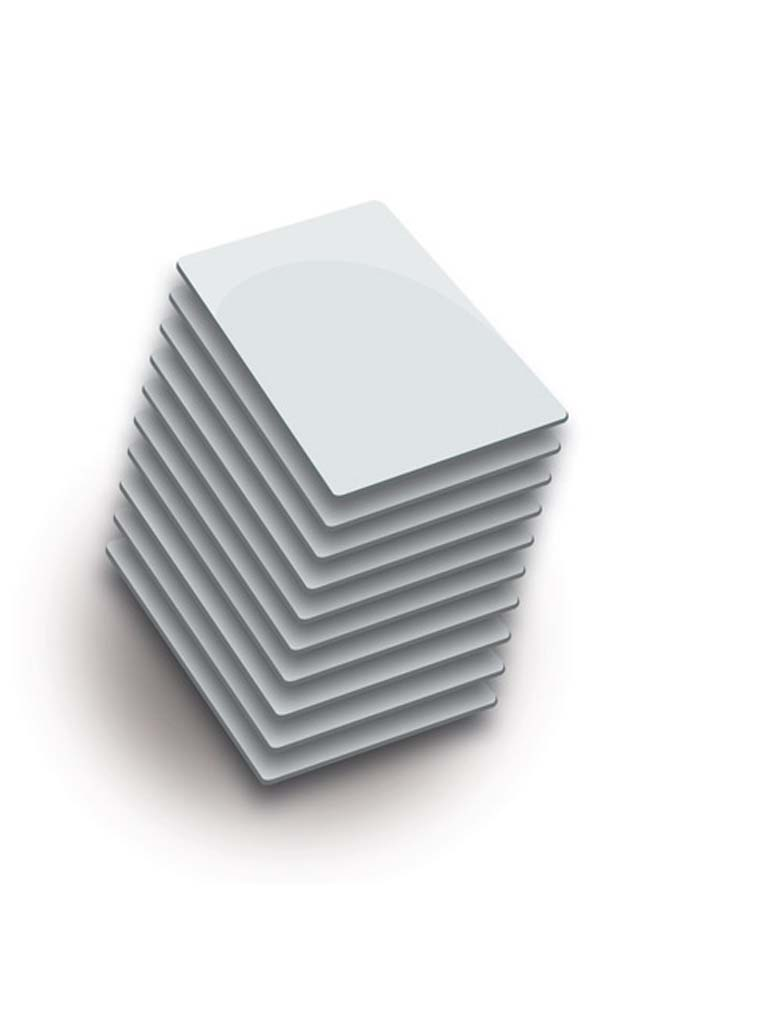Zkteco idcardnn - paquete de 10 tarjetas  id 125 khz/ 0.88 mm de grosor/ sin folio impreso/ modelo a16060011