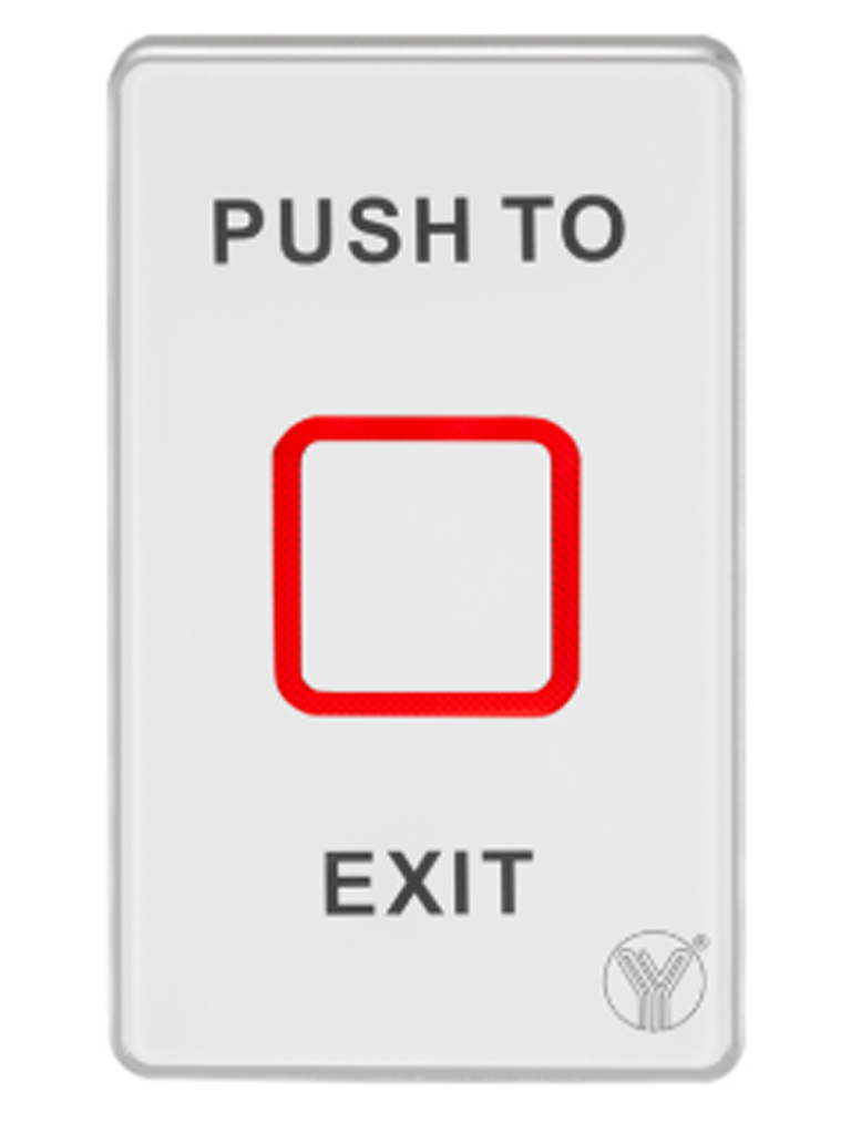 Yli tsk830ncled - botón de salida touch con luz led acabo elegante en cristal templado salidas no y nc/  no requiere caja de ins