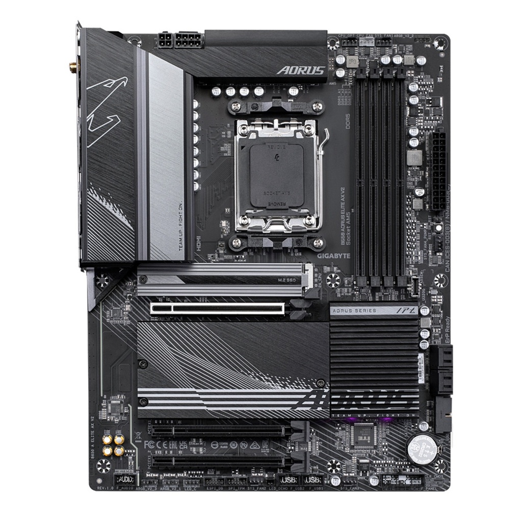 Tarjeta Madre Gigabyte B650 A ELITE AX V2 S-AM5 4x DDR5 5200MHz HDMI DP WIFI6E BT 5.3 ATX 