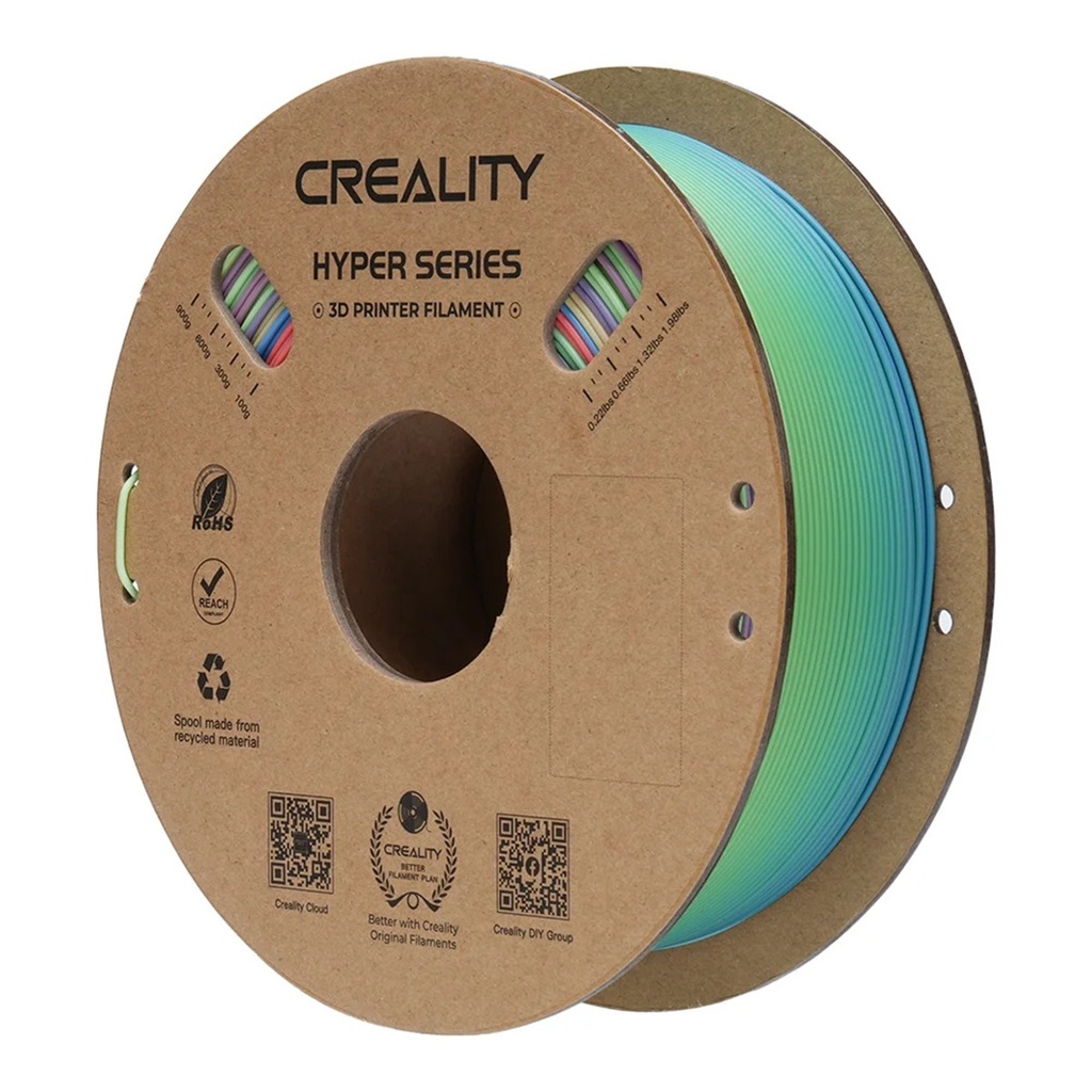 Filamento Creality Pla Arcoiris Wild Blossom Short 1.75mm 1kg
