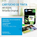 Cartucho hp 933xl amarillo para 7110 7610 cn056al