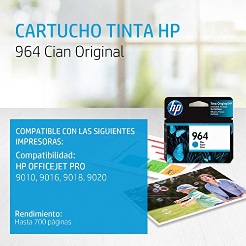 Cartucho hp 964 cian 3ja50al