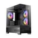 Gabinete Antec CX500m ARGB Mini-Tower Micro-ATX/Mini-ITX USB 3.0 Sin Fuente 3 Ventiladores Instalados