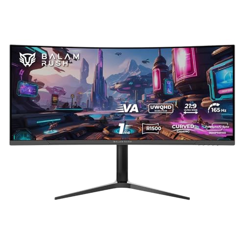 Monitor gamer acteck curvo 34 va /165hz/1ms/pip+pbp/f-sync/g-sync/hdr/ 2xhdmi 2.1+2xdp1.4+3.5mm/rgb/vesa75mm/negro