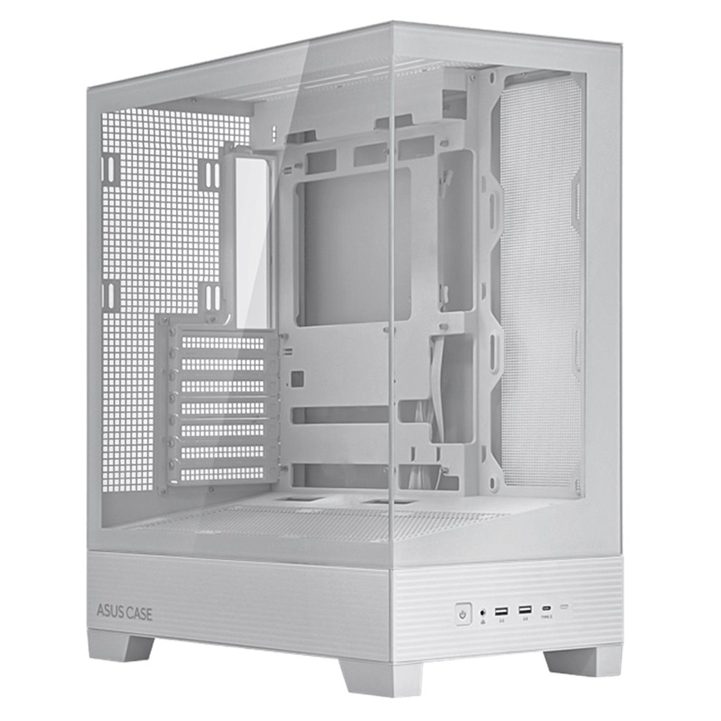 Gabinete Asus A31 TG White Midi Tower ATX Micro ATX Mini ITX BTF Compatible Sin Fuente 