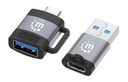 Manhattan Adaptador USB-A/C Macho - USB-A/C Hembra
