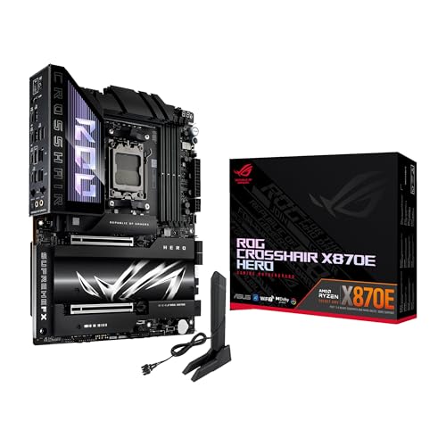 Tarjeta madre asus rog crosshair x870e hero socket am5 pci-e 5.0 4*ddr5 hdmi 2*usb4 wifi7 atx