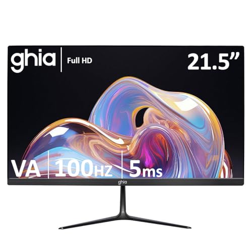 Monitor ghia mg2225 21.5 va fhd 100hz vga, hdmi negro