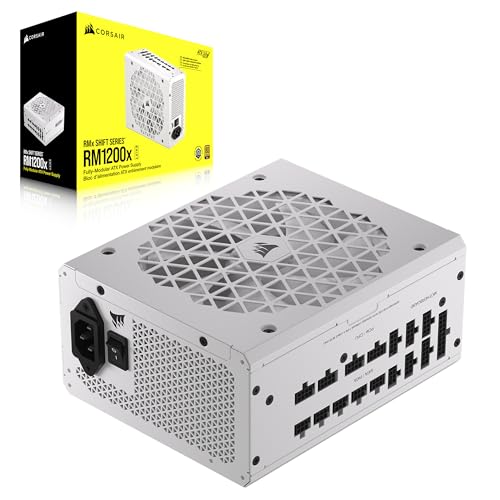 Fuente de poder corsair cp-9020276-na rm1200x shift 1200w full modular 80 plus gold blanco