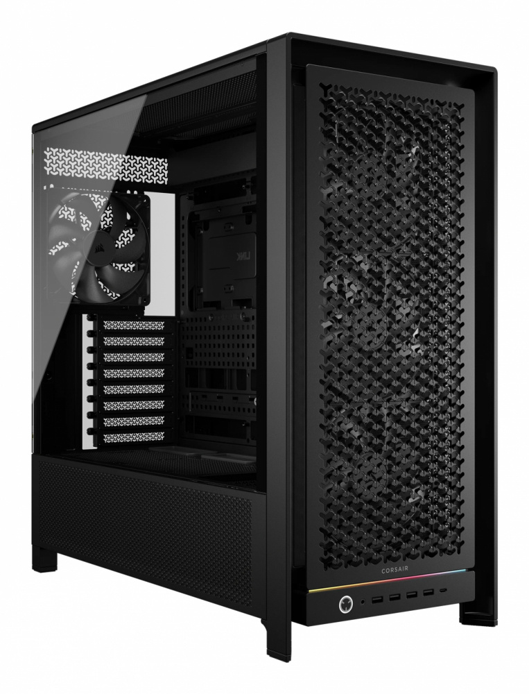 Gabinete Corsair Frame 5000D RS, Midi-Tower, ATX/EATX/Micro-ATX/Mini-ITX, USB 3.0, sin Fuente, 4 Ventiladores Instalados, Negro