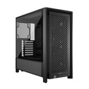 Gabinete corsair cc-9011312-ww 4000d frame rs negro cristal templado med-torre sin fuente