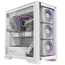 Gabinete gamer balam rush carbono polar twin mate 9900, media torre, atx/micro-atx/mini-itx, 5x vent., blanco
