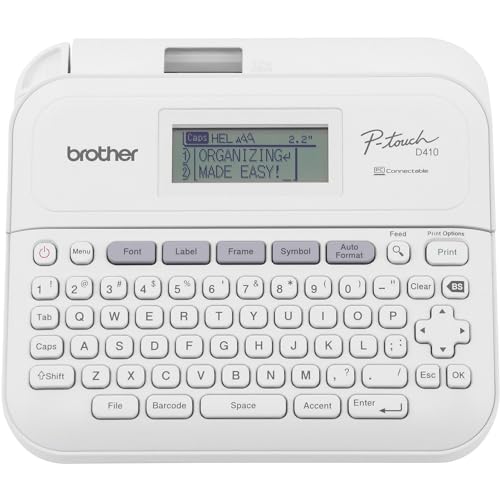 Rotulador electrónico brother p-touch ptd410 inalámbrico 180 dpi laminado transferencia térmica escritorio
