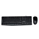 Kit teclado y mouse acteck ac-928984 usb, alámbrico, negro