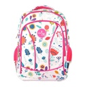 Pc-085317 mochila escolar infantil múltiples compartimentos modeo brooklyn flores | perfect choice -