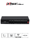 Switch Poe de 10 Puertos Fast Ethernet DAHUA DH-PFS3 010-8ET-65 65 Watts Totales Soporta PoE Watchdog