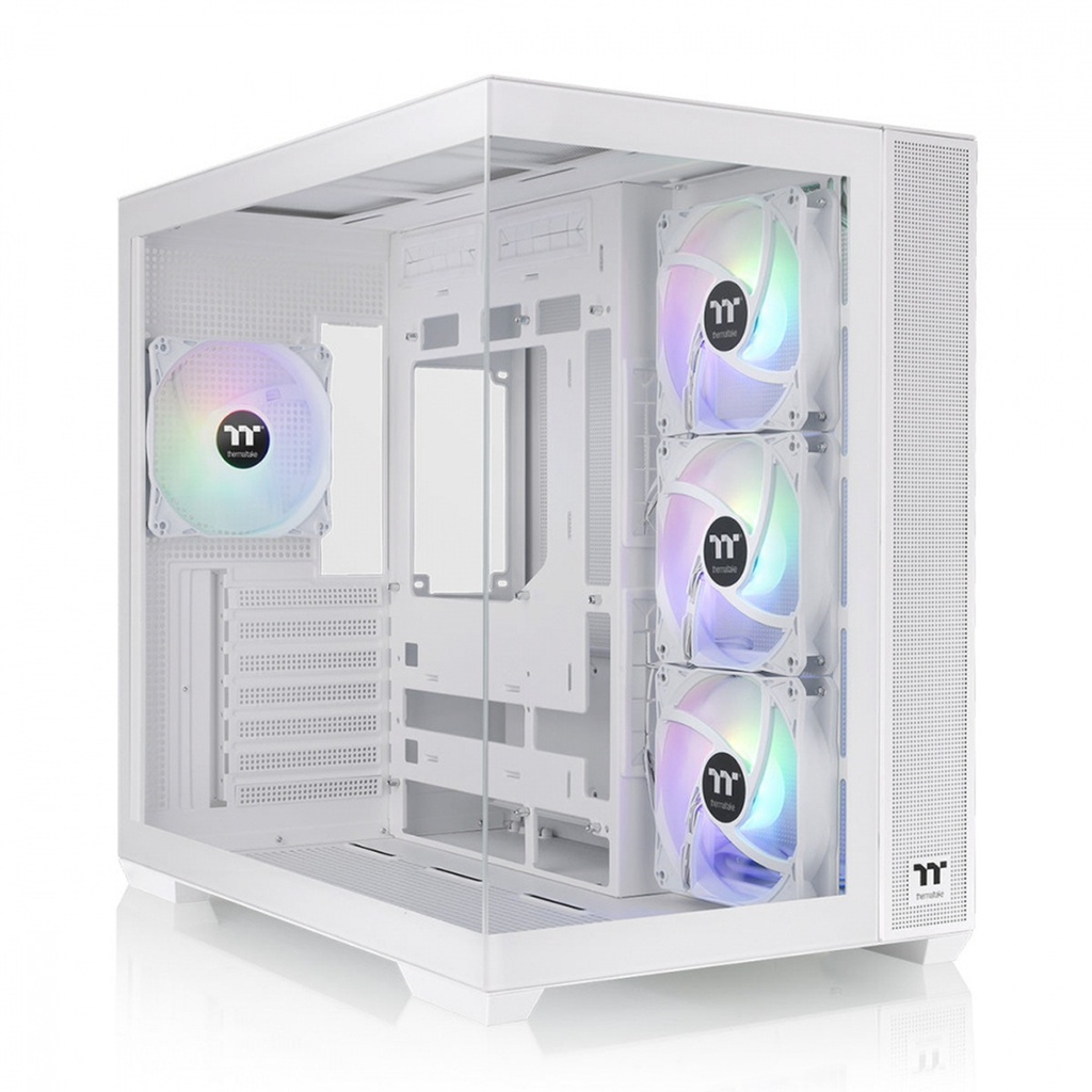 Gabinete Thermaltake View 380 TG ARGB Midi-Tower ATX/Micro-ATX/Mini-ITX USB 3.0 Sin Fuente 4 Ventiladores Instalados