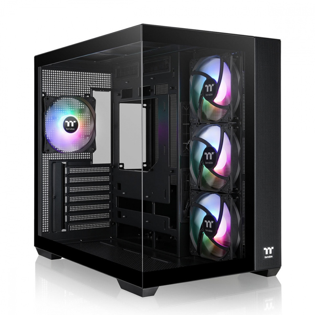 Gabinete Thermaltake View 380 TG ARGB Midi-Tower ATX/Micro-ATX/Mini-ITX USB 3.0 Sin Fuente 4 Ventiladores Instalados