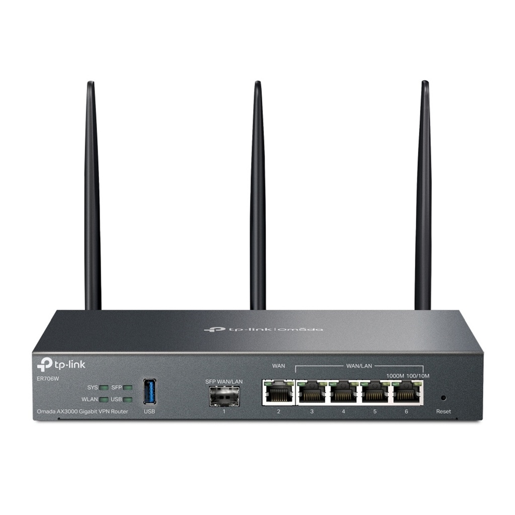 Router TP-Link Gigabit Ethernet Omada AX3000 Alámbrico 2402 Mbit/s 2.4GHz con 3 Antenas Externas de 3.4dBi 