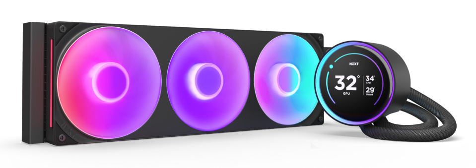 NZXT Kraken Elite 360 RGB V2 Enfriamiento Líquido para CPU, 3x 120mm, hasta 2400RPM, Negro