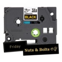 Cinta Térmica Brother TZE344G Dorado sobre Negro 18 mm x 8 m