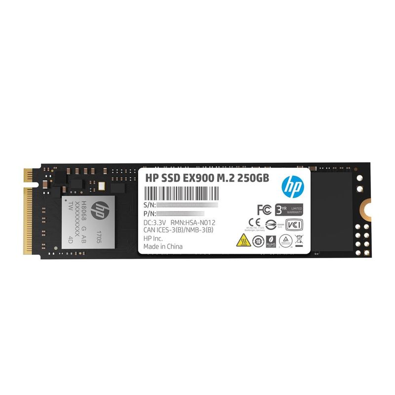 Unidad De Estado Solido SSD HP EX900 250GB PCI Express 3.0 M.2