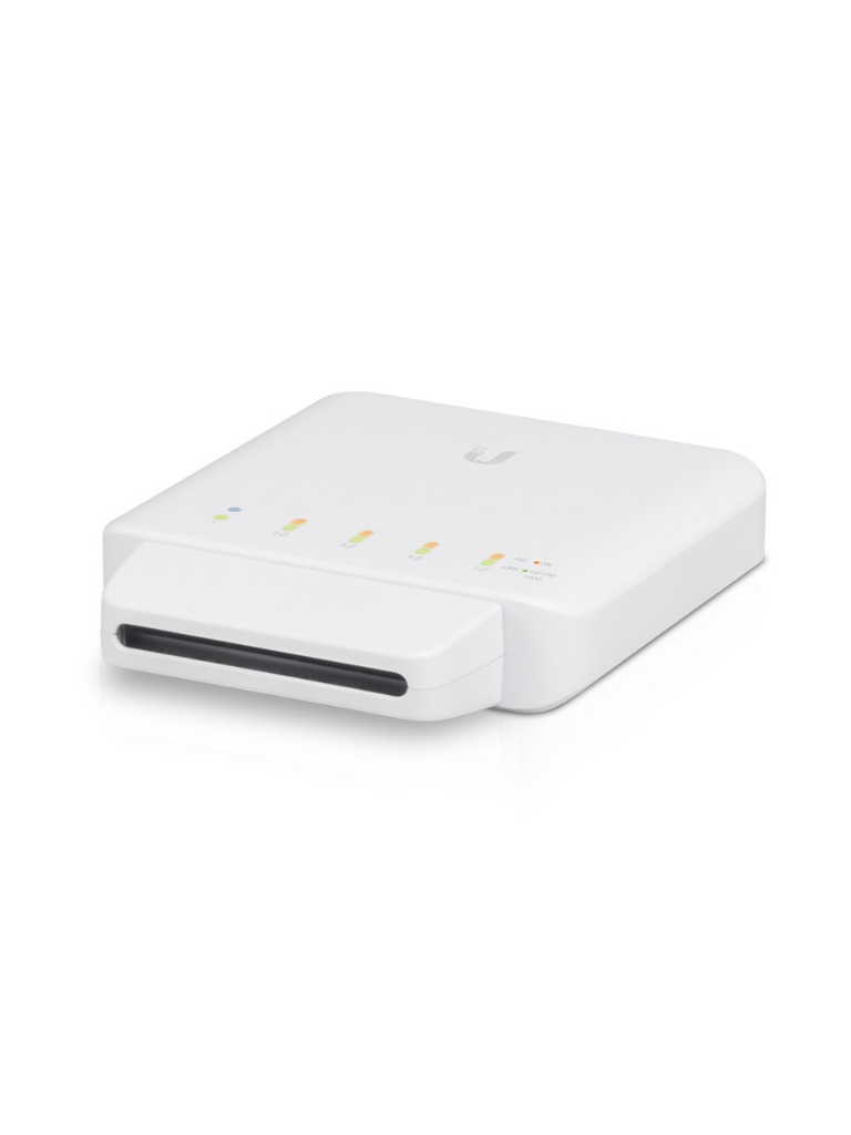 Ubiquiti usw-flex switch unifi para exterior ip55 de 5 puertos 10/100/1000 (1 puerto poe de entrada 802.3af/at/bt y 4 puertos po