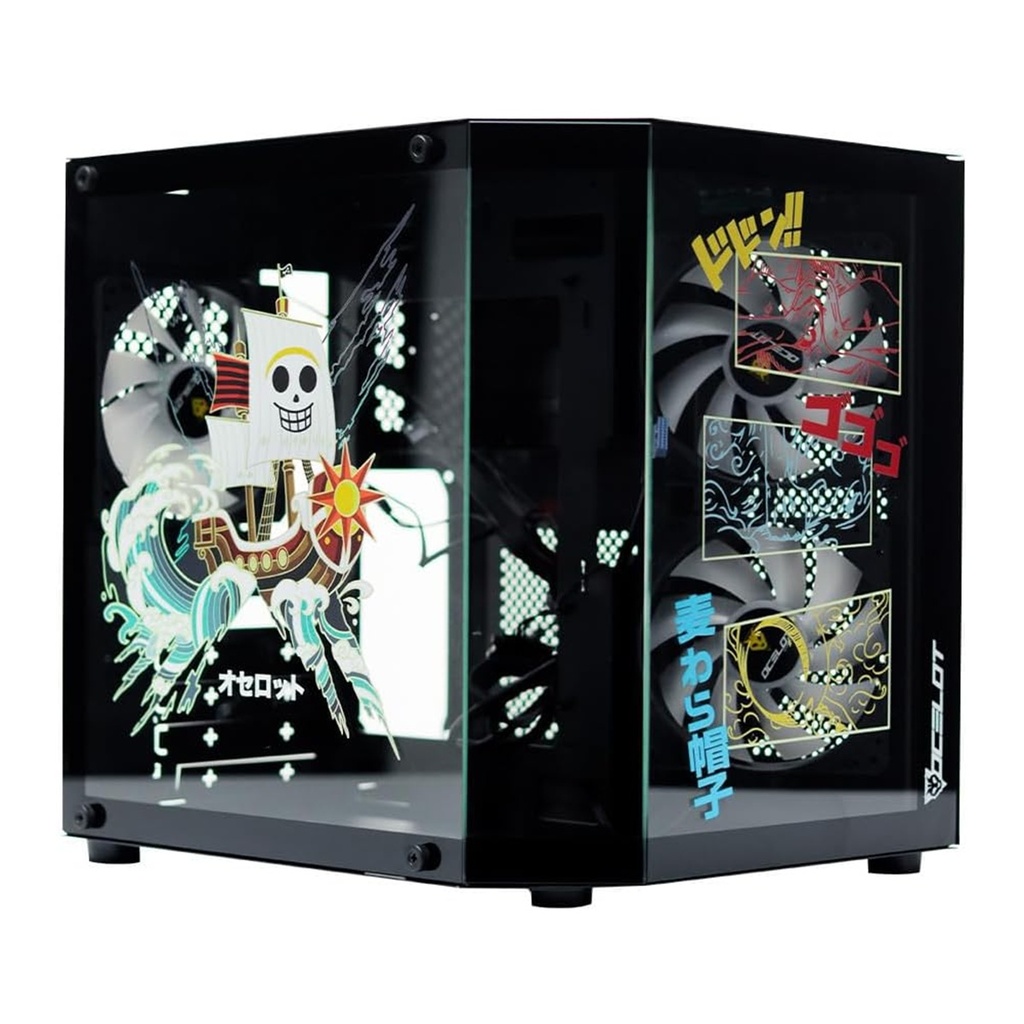 Gabinete Ocelot Gaming BLACK BUCCANEER Midi-Tower Micro-ATX/Mini-ITX USB 2.0/3.0 Sin Fuente Sin Ventiladores Instalados