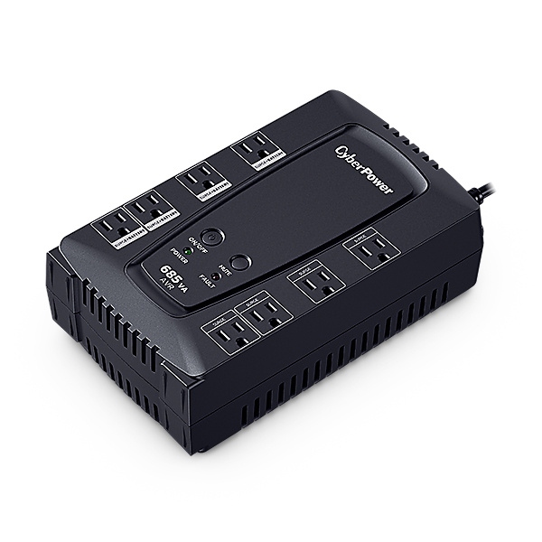 No Break CyberPower CP685AVRA Línea Interactiva, 390W, 685VA, Entrada 95V - 120V, Salida 90V - 120V, 8 Salidas