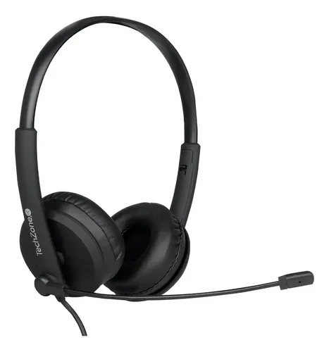 TechZone Audífonos TZDIA01, Alámbrico, 2 Metros, USB 2.0, Negro