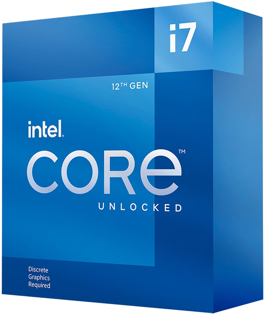Procesador Intel Core i7 12700KF 12a Generación 12 Núcleos sin Gráficos