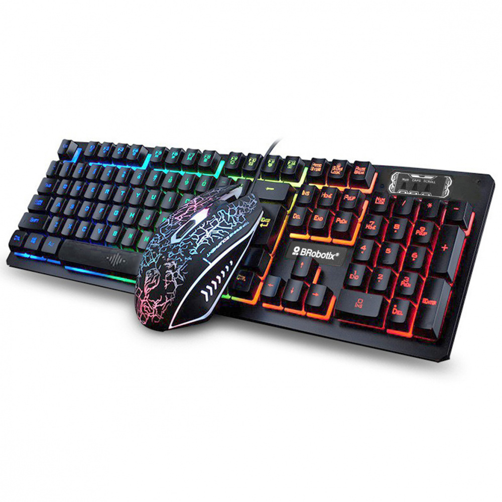 Kit De Teclado Y Mouse BRobotix 458977 Alámbrico USB