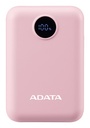 Powerbank adata c100 de 10 - 000 mah. carga simultánea de 2 dispositivos. con indicador led de carga. color rosa. pc10022-12pk
