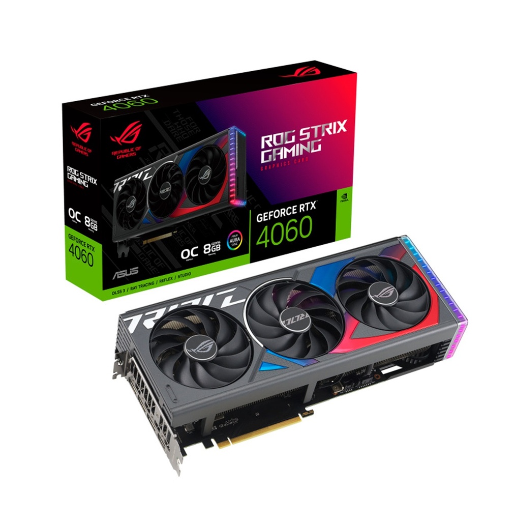 Tarjeta de Video NVIDIA GeForce RTX 4060 Asus ROG Strix GeForce RTX 4060 OC 8GB GDDR6 PCI Express x4.0