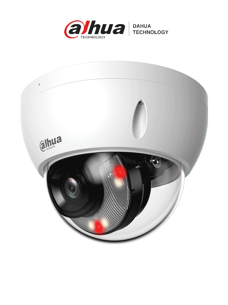 Cmara ip dahua dh-ipc-hdbw2649ep-s-il ip domo antivandálica de 6 megapíxeles / lente de 2.8mm / 30 metros de iluminador dual inteligente + full color / smd plus / protección perimetral avanzada / micrófono integrado / ip67 / ik10 / ranura para microsd