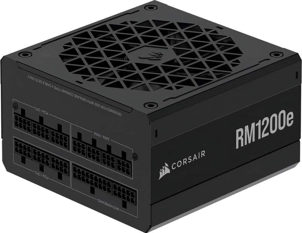 Fuente de poder corsair cp-9020258-na rm1200e 1200w full modular 80 plus gold negra
