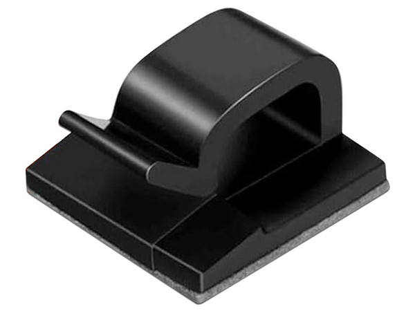 Organizador Adhesivo para Cables, 24 Piezas, Color Negro