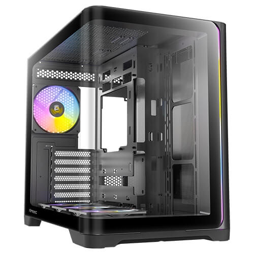 Gabinete Antec C5 Curve ARGB, Midi-Tower, ATX/Micro-ATX/Mini-ITX, USB 3.0, sin Fuente, 4 Ventiladores Instalados, Negro