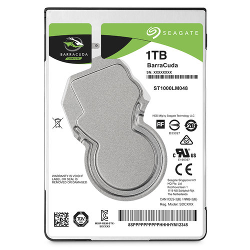 Disco duro seagate barracuda 1tb 2.5" 5400rpm sata lll 6gbit/s caché 128mb para laptop