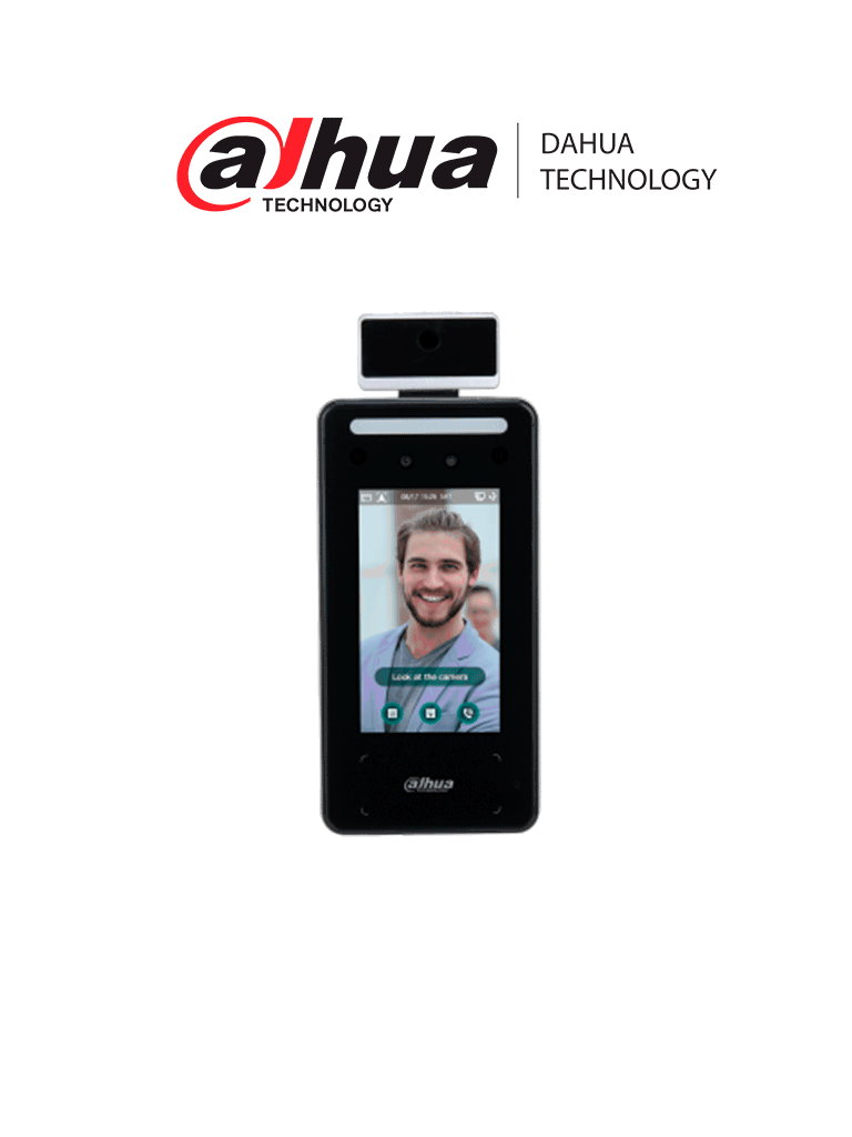 Dahua asi6213j-ft1- control de acceso standalone con reconocimiento facial con deteccion de temperatura/ 6,000 rostros/ para int