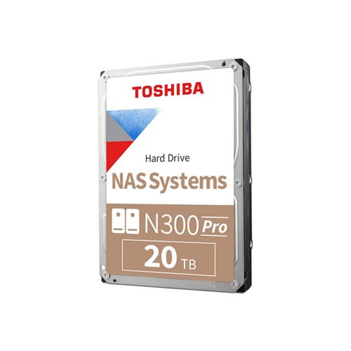 Disco duro interno toshiba n300 pro 20tb 3.5" nas sata 7200rpm 512mb (hdwg62axzstb)