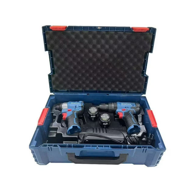 Rotomartillo / taladro inalámbrico de 20v sin carbones, broquero de 1/2", incluye 2 baterías de 2.0 ah, cargador y maletín
